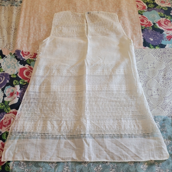 Zara Basic White Linen Tunic Sleeveless Top Size Large - Picture 2 of 9